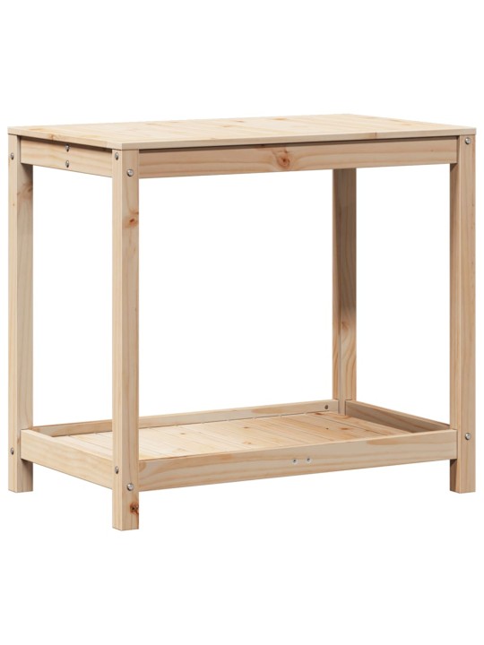 Přesazovací stůl s policí 82,5x50x75 cm masivní borové dřevo