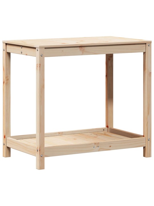 Přesazovací stůl s policí 82,5x50x75 cm masivní borové dřevo