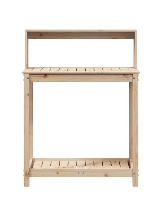 Přesazovací stůl s policemi 82,5x50x109,5 cm masivní borovice