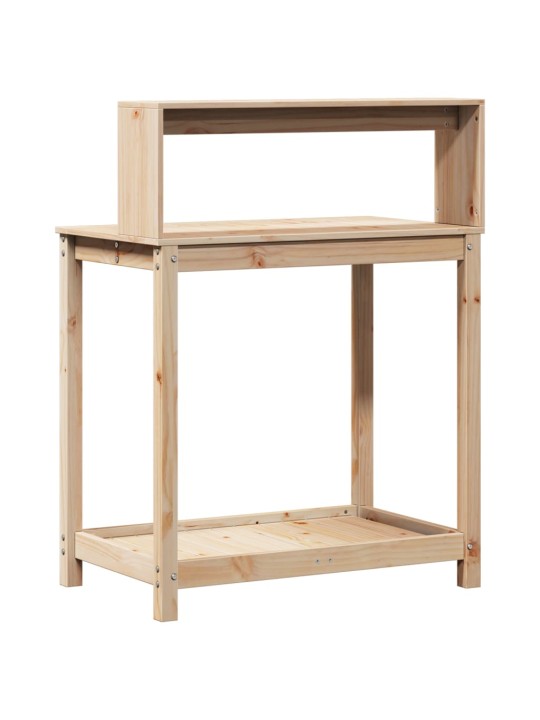 Přesazovací stůl s policemi 82,5x50x109,5 cm masivní borovice