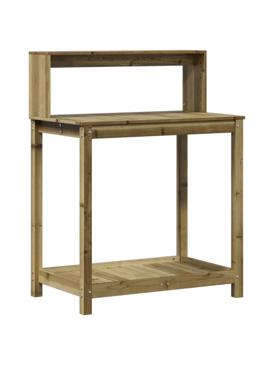 Přesazovací stůl s policemi 82,5x50x109,5 cm impregnované dřevo