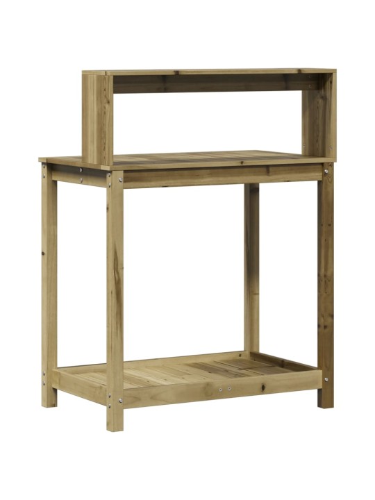 Přesazovací stůl s policemi 82,5x50x109,5 cm impregnované dřevo