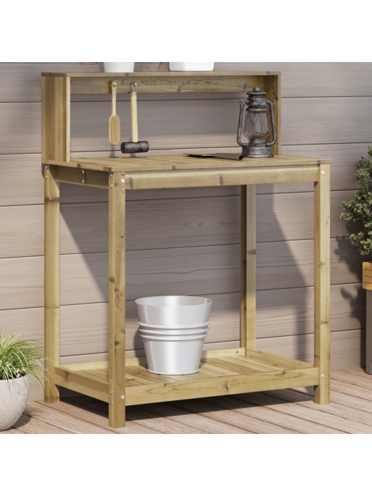 Přesazovací stůl s policemi 82,5x50x109,5 cm impregnované dřevo