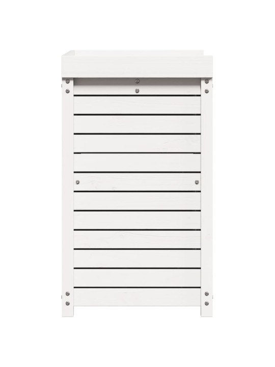 Přesazovací stůl s policemi bílý 82,5x50x86,5 cm masiv borovice