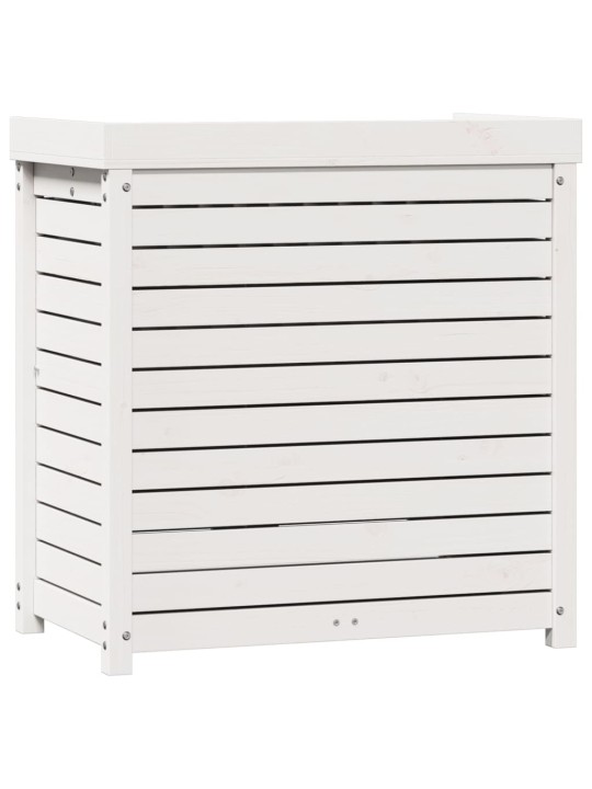Přesazovací stůl s policemi bílý 82,5x50x86,5 cm masiv borovice