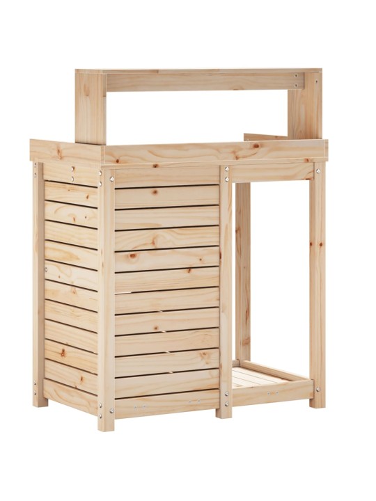 Přesazovací stůl s policemi 82,5x50x109,5 cm masivní borovice