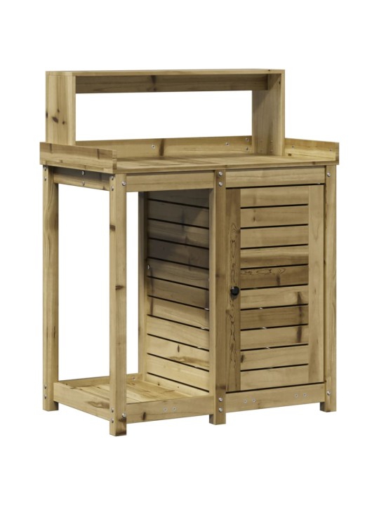 Přesazovací stůl s policemi 82,5x50x109,5 cm impregnované dřevo