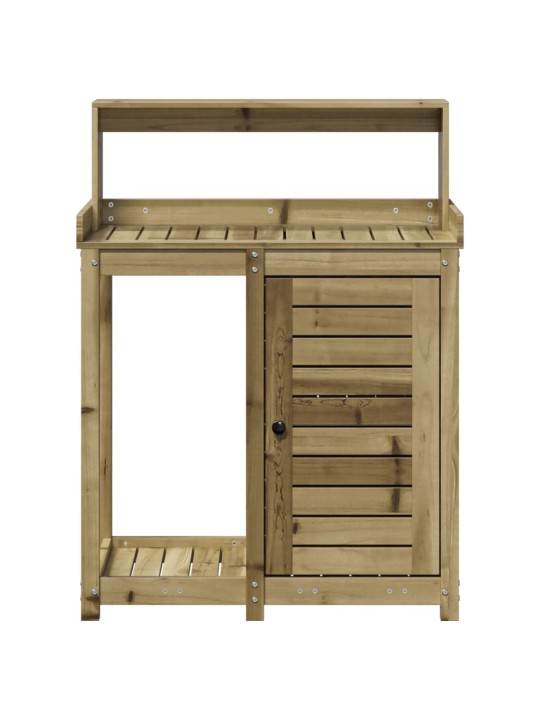 Přesazovací stůl s policemi 82,5x50x109,5 cm impregnované dřevo