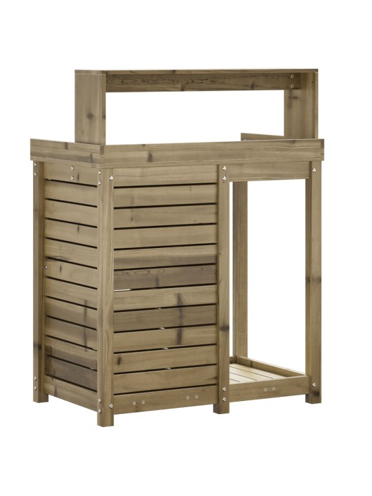 Přesazovací stůl s policemi 82,5x50x109,5 cm impregnované dřevo