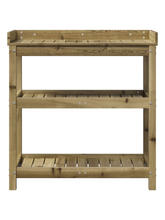 Přesazovací stůl s policemi 82,5x45x86,5 cm impregnované dřevo