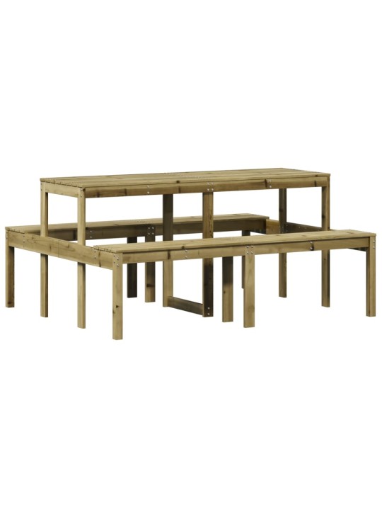 Piknikový stůl 160 x 134 x 75 cm impregnovaná borovice