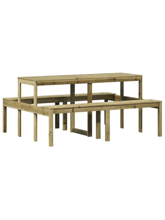 Piknikový stůl 160 x 134 x 75 cm impregnovaná borovice