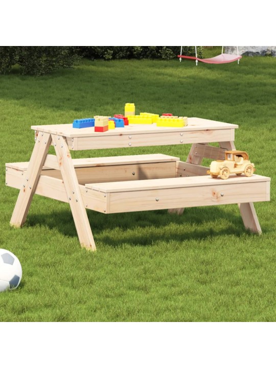 Piknikový stůl pro děti 88 x 97 x 52 cm masivní borové dřevo