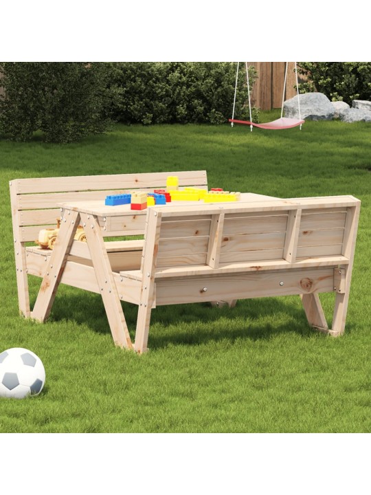 Piknikový stůl pro děti 88 x 122 x 58 cm masivní borové dřevo