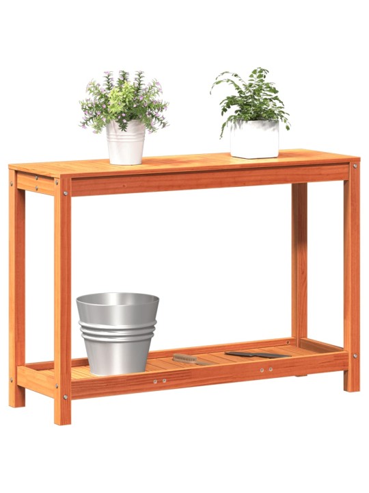 Přesazovací stůl s policí voskově hnědý 108x35x75 cm borovice