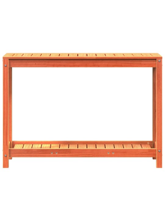 Přesazovací stůl s policí voskově hnědý 108x35x75 cm borovice