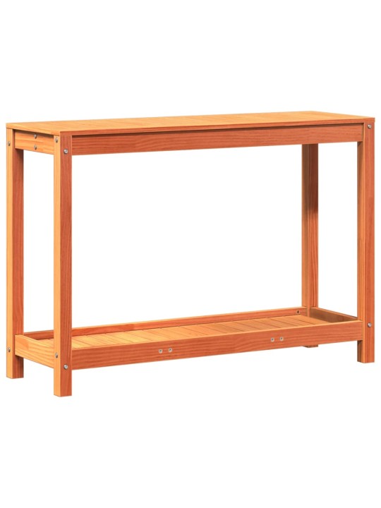 Přesazovací stůl s policí voskově hnědý 108x35x75 cm borovice
