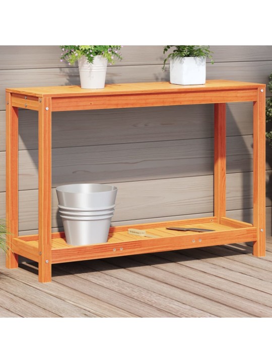 Přesazovací stůl s policí voskově hnědý 108x35x75 cm borovice
