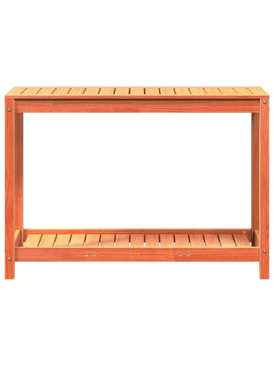 Přesazovací stůl s policí voskově hnědý 108x50x75 cm borovice