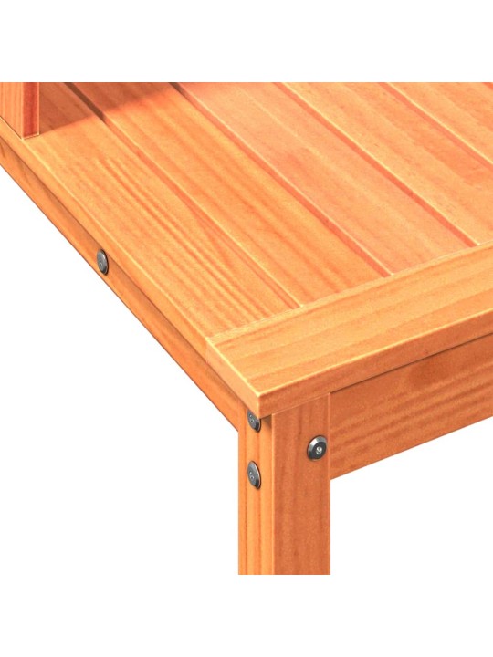 Přesazovací stůl s policemi hnědý 82,5x50x109,5 cm borové dřevo