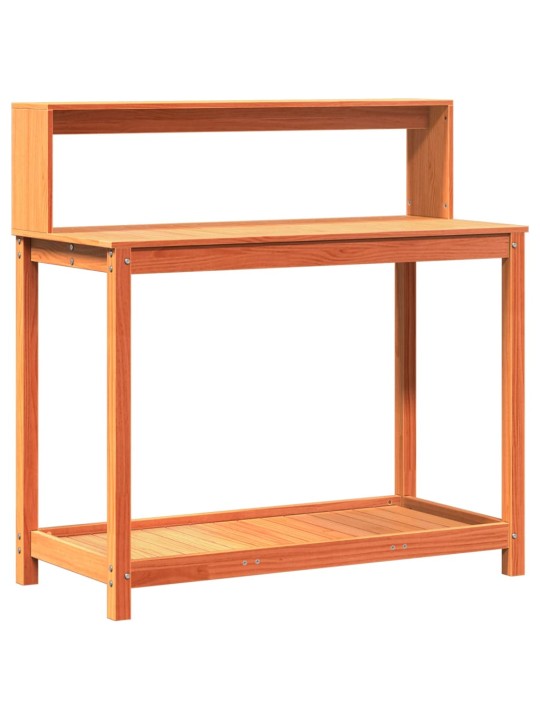 Přesazovací stůl s policemi hnědý 108x50x109,5 cm borové dřevo