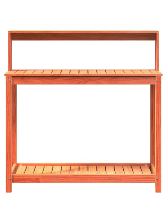Přesazovací stůl s policemi hnědý 108x50x109,5 cm borové dřevo