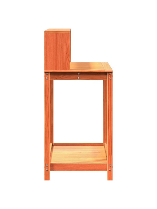Přesazovací stůl s policemi hnědý 108x50x109,5 cm borové dřevo