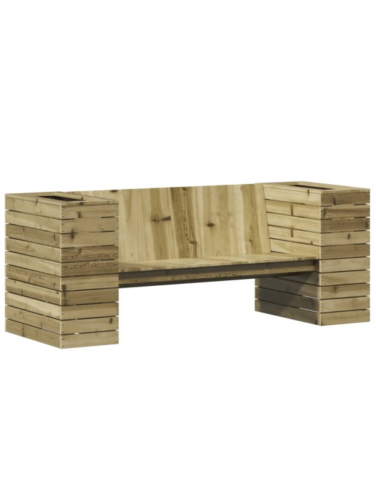 Lavice s truhlíky 167,5 x 60 x 65 cm impregnované borové dřevo