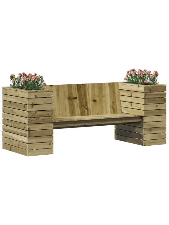 Lavice s truhlíky 167,5 x 60 x 65 cm impregnované borové dřevo