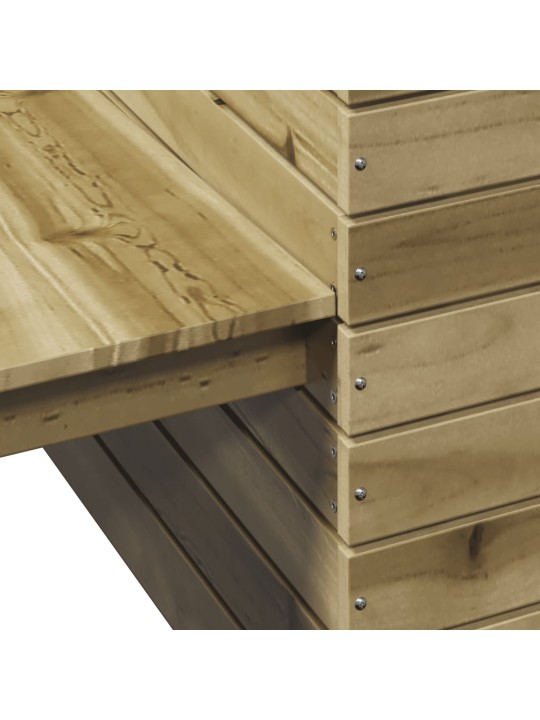 Lavice s truhlíky 167,5 x 60 x 65 cm impregnované borové dřevo