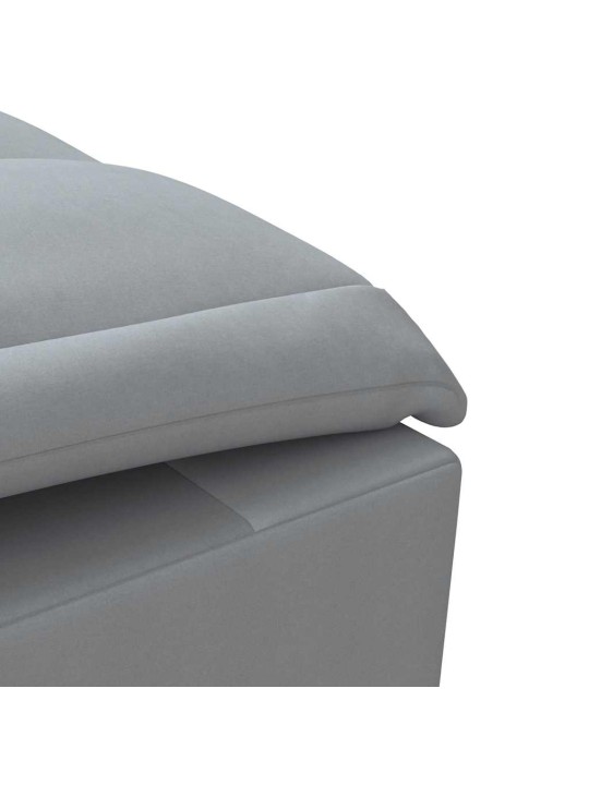 Masážní lenoška s podhlavníkem světle šedá textil