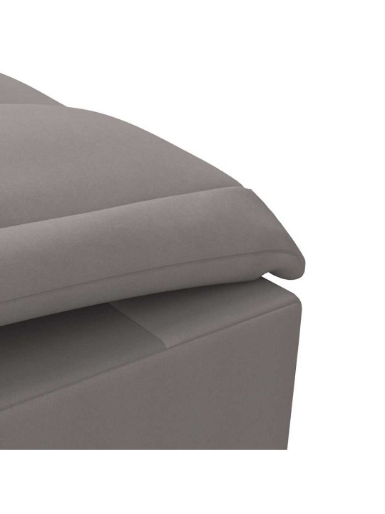 Masážní lenoška s podhlavníkem taupe textil