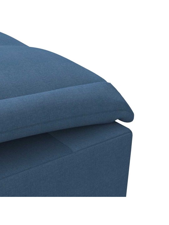 Masážní lenoška s podhlavníkem modrá textil