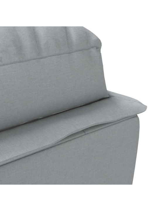 Lenoška s poduškami světle šedá textil