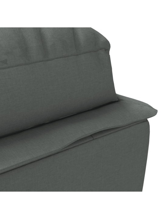 Lenoška s poduškami tmavě šedá textil