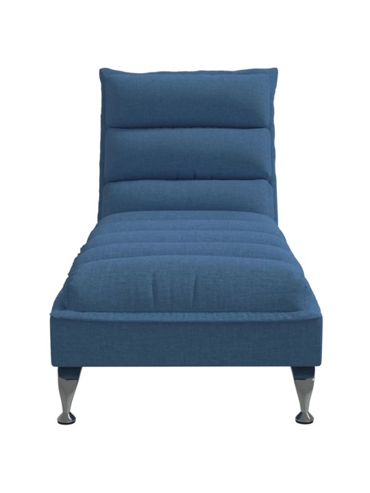 Lenoška s poduškami modrá textil