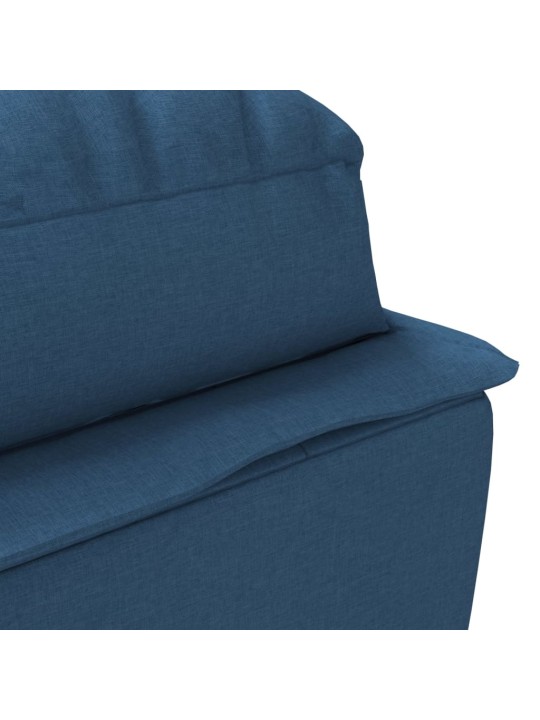 Lenoška s poduškami modrá textil