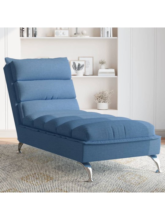 Lenoška s poduškami modrá textil