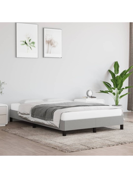 Rám postele bez matrací světle šedá 120x190 cm textil