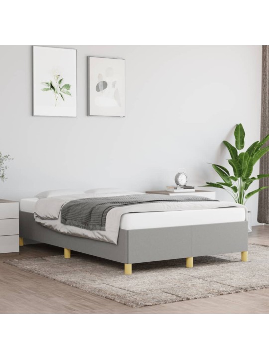 Rám postele bez matrací světle šedá 120x190 cm textil