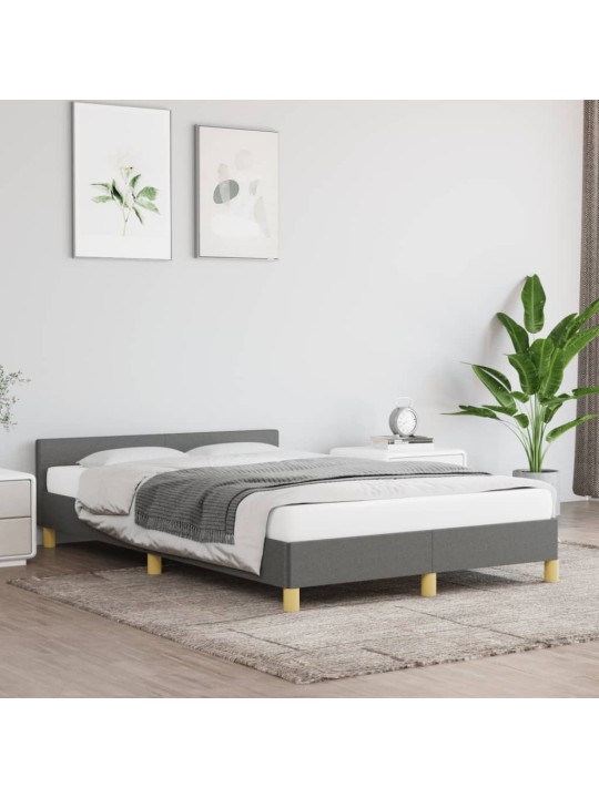 Rám postele bez matrací tmavě šedá 120x190 cm textil