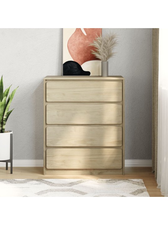 Zásuvková komoda SAUDA 76,5 x 39 x 91 cm masivní borové dřevo