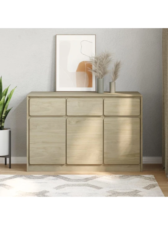 Příborník SAUDA dub 114 x 43 x 75,5 cm masivní borové dřevo
