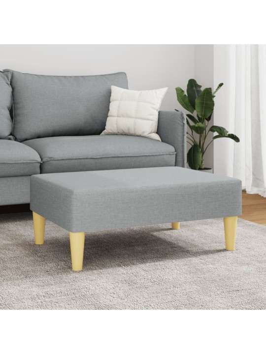 Podnožka světle šedá 77 x 55 x 31 cm textil