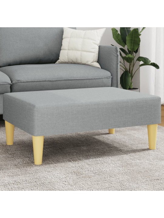 Podnožka světle šedá 77 x 55 x 31 cm textil