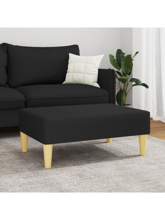 Podnožka černá 77 x 55 x 31 cm textil