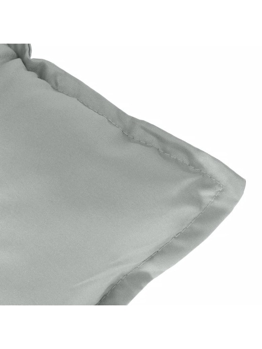 Podušky na židli vysoké opěradlo 2 ks šedá melanž 120x50x7 cm