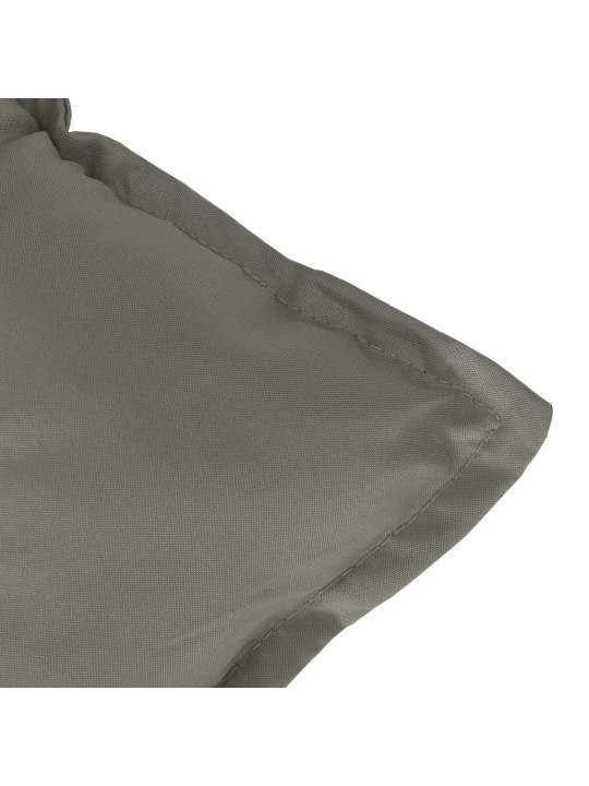 Podušky na židli vysoké opěradlo 4 ks šedá melanž 120x50x7 cm