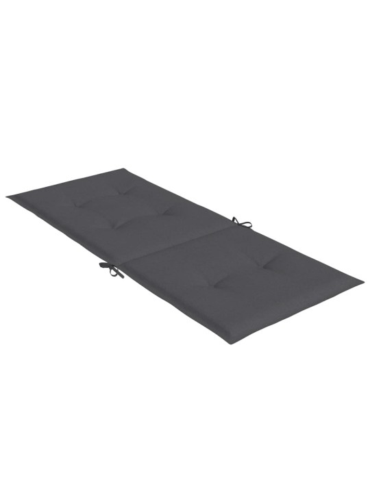 Podušky na židli vysoké opěradlo 2ks antracit melanž 120x50x4cm