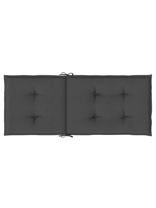 Podušky na židli vysoké opěradlo 2ks antracit melanž 120x50x4cm